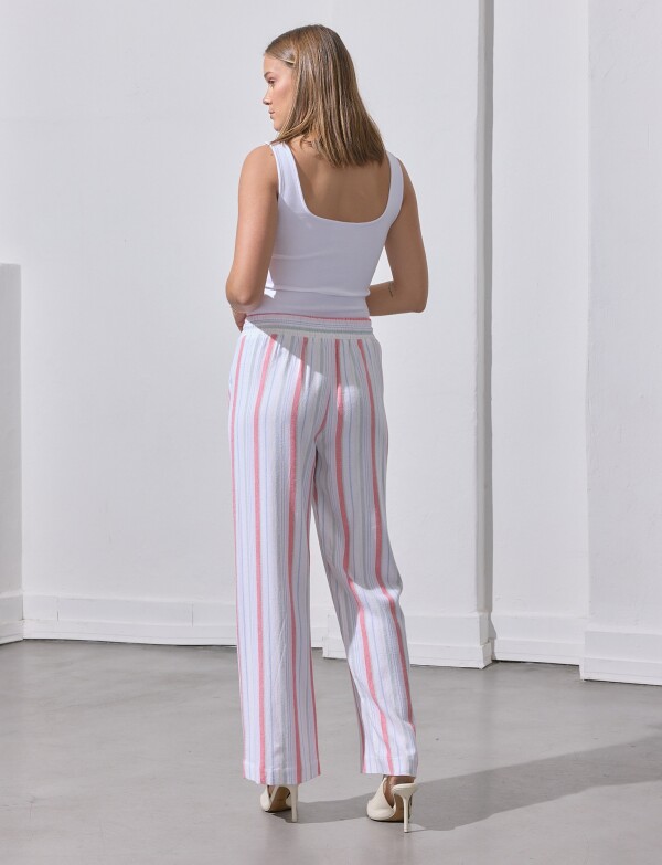 Pantalon Lino MULTI/ROSA