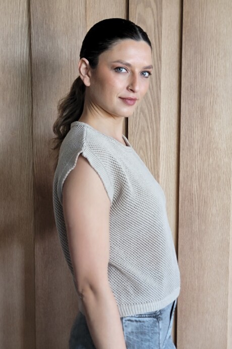 Musculosa Pesca Beige