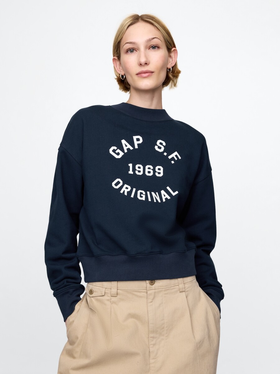 Buzo Deportivo Logo Gap Mujer - Tapestry Navy 