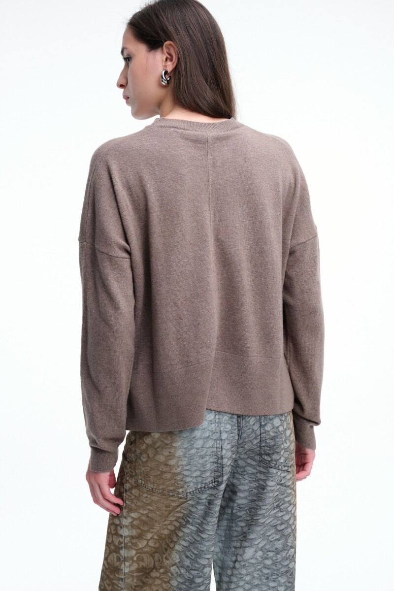SWEATER COSTURA Camel
