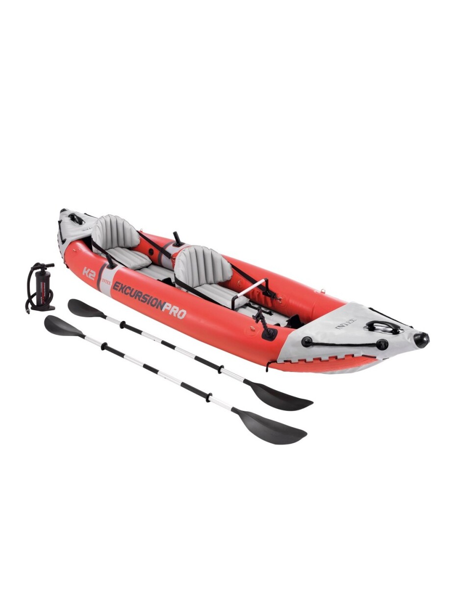 INTEX KAYAK PROFESIONAL DE PESCA DOBLE EXCURSION SERIE PRO + REMOS + INFLADOR 