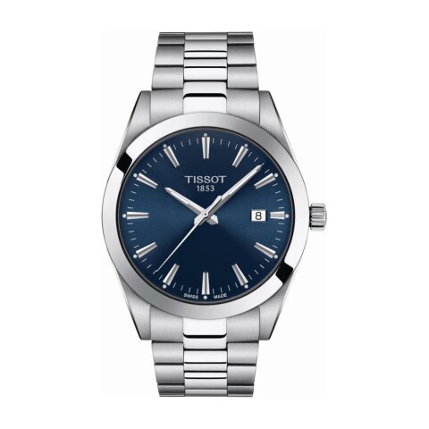 Reloj Tissot Gentleman T1274101104100 para hombre en acero Azul