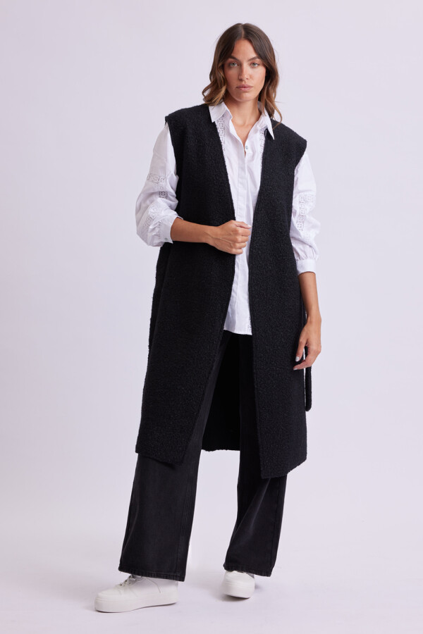 Chaleco boucle Negro