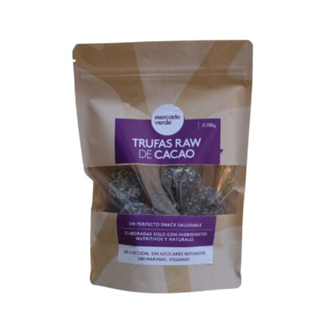 Trufas Raw Mercado Verde 100g Trufas De Cacao Raw Mercado Ve