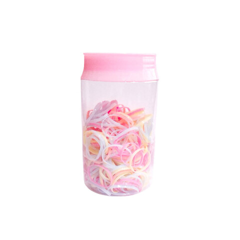 Colitas para el cabello de goma de colores en frasco Colitas Para El Cabello De Goma De Colores En Frasco