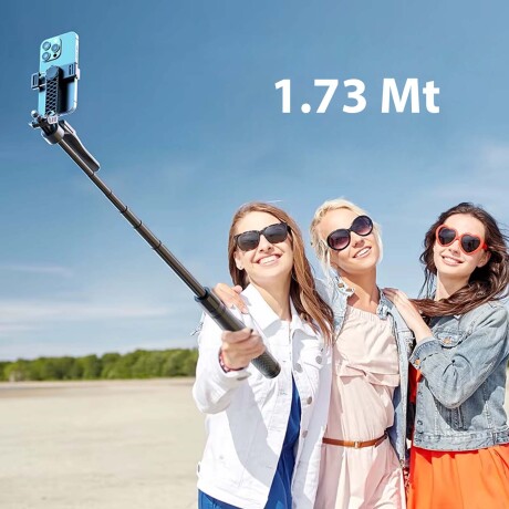 Palo Selfie Inalámbrico Bluetooth Trípode Extensible 1.73Mt Negro