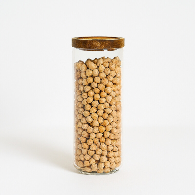 Frasco de vidrio cilíndrico con tapa rosca 1250ml TRANSPARENTE