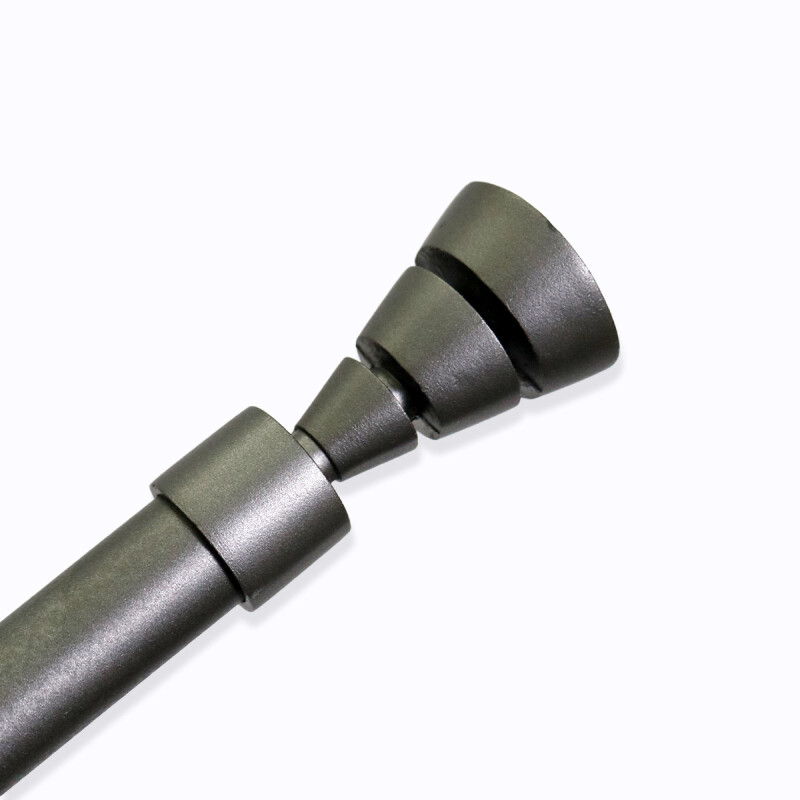 VARA METAL PLATA P/CORTINA 122-218CM Unica