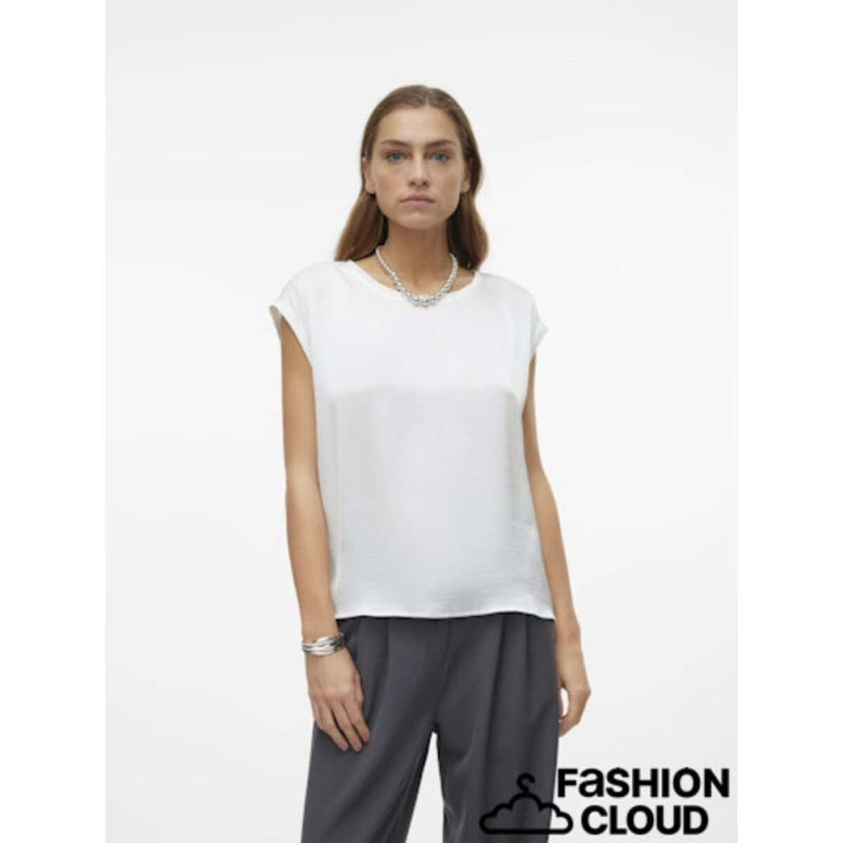 VMREBA WIDE TOP WVN GA - SNOW WHITE 