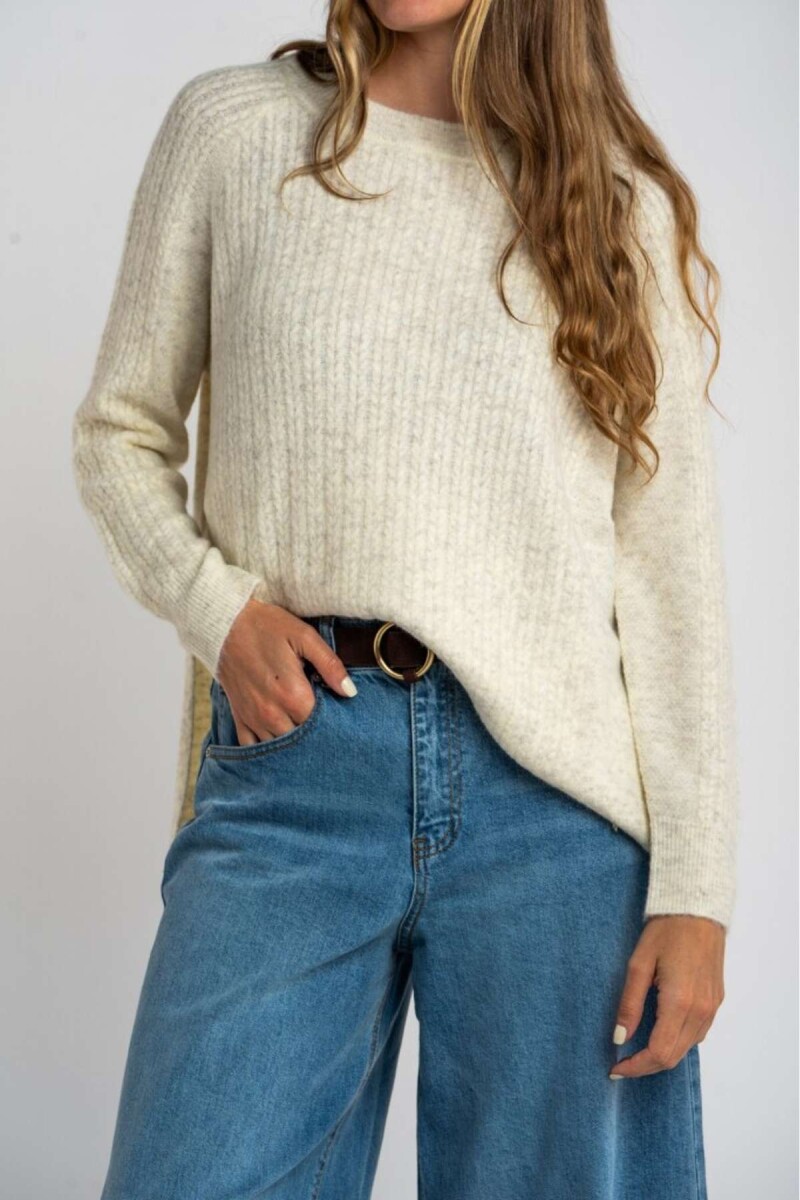 Sweater Texturado - Nacar 