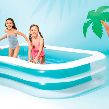 Pisicina Gomón Inflable 262x175 Rect Intex 770 L Inx56483
