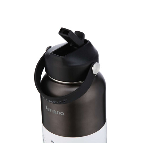 Botella Térmica Con Pico 950Ml. Negro Metalizado