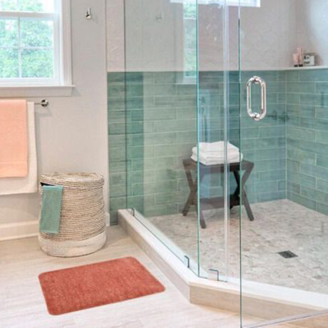 Alfombra De Baño Dohler En Microfibra 60x40cm Súper Oferta Coral