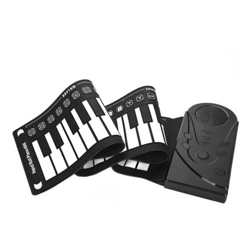 Piano órgano flexible tipo alfombra con 30 funciones, altavoz y conexión para auriculares Piano órgano flexible tipo alfombra con 30 funciones, altavoz y conexión para auriculares
