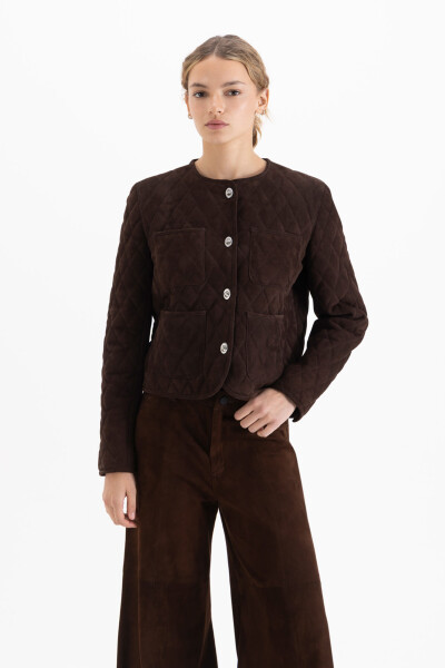 CHAQUETA LAUREN SUEDE Chocolate