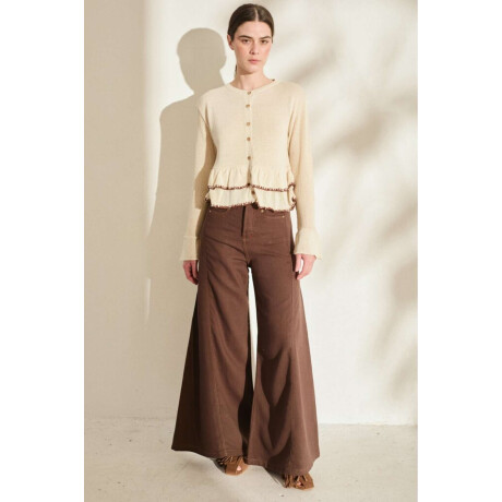 Pantalon Wide Xl Linen Ss26 Marron Ibarra