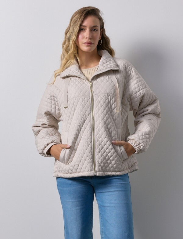 Campera Capitoneada BEIGE CLARO