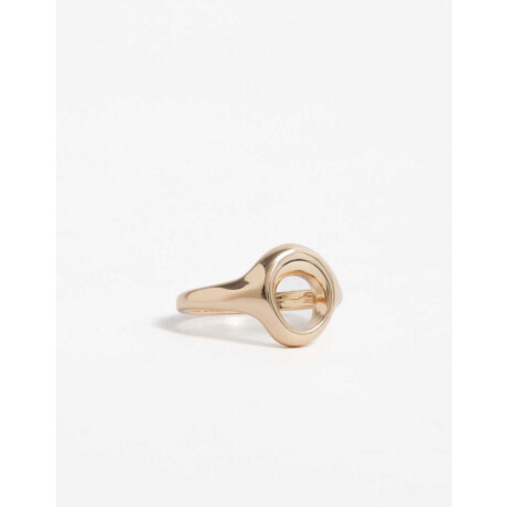 Anillo Metal Bañado En Oro Dorado