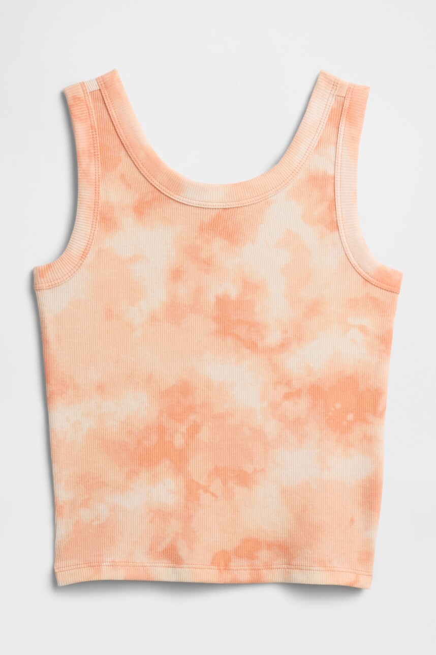 Musculosa Rib Niña Orange Tie Dye