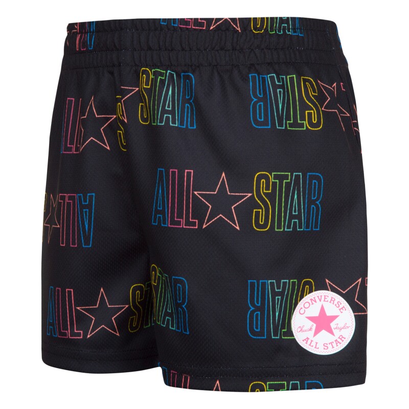 Conjunto All Star Boxy Tee Mesh de Niña Negro