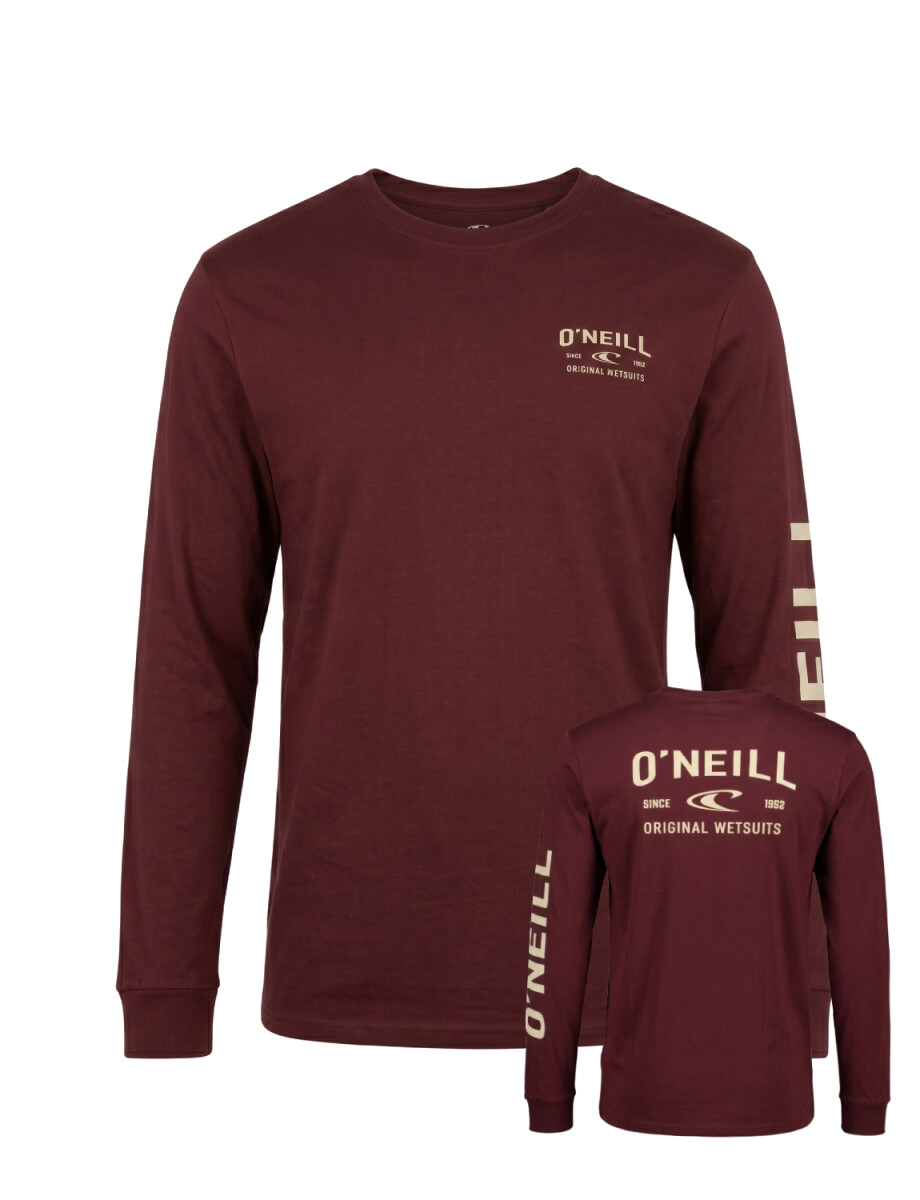 Remera Manga Larga O'Neill Essential - Rojo 