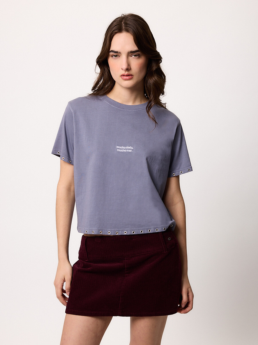 T-SHIRT M/C CIELITO DIXIE - Azul Piedra 