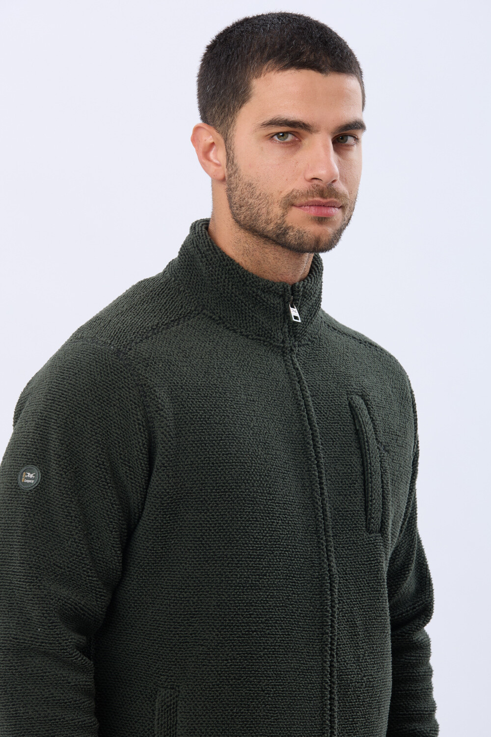 CAMPERA POLAR TEXTURADO GRUESO Verde