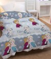 Acolchado Infantil Forzen 1 Plaza 100% Microfibra Celeste