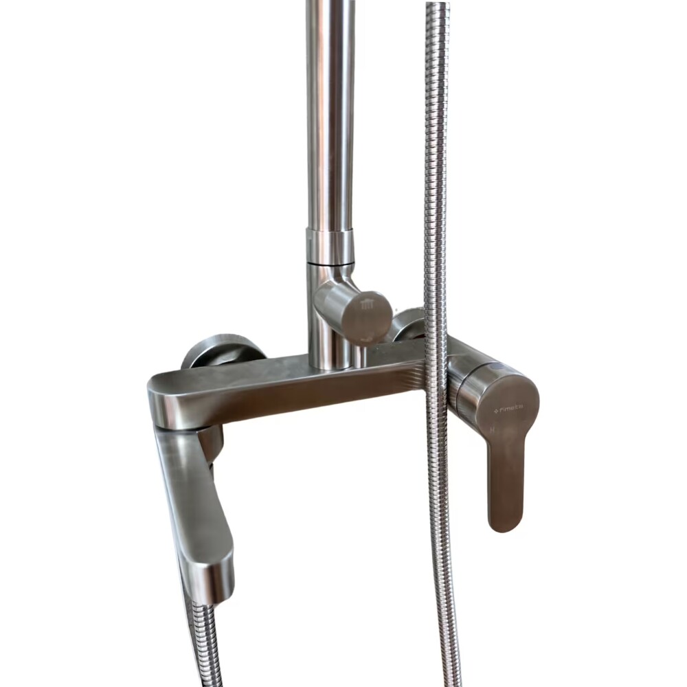 Barral de ducha Monocomando Exterior con transferencia Attic Gris Satinado Barral De Ducha Monocomando Exterior Con Transferencia Attic Gris Satinado