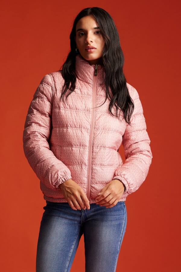 Campera Plumas Reversible ROSA