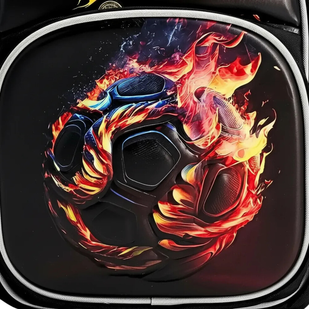Mochila estampada pelota de fuego. Mochila estampada pelota de fuego.