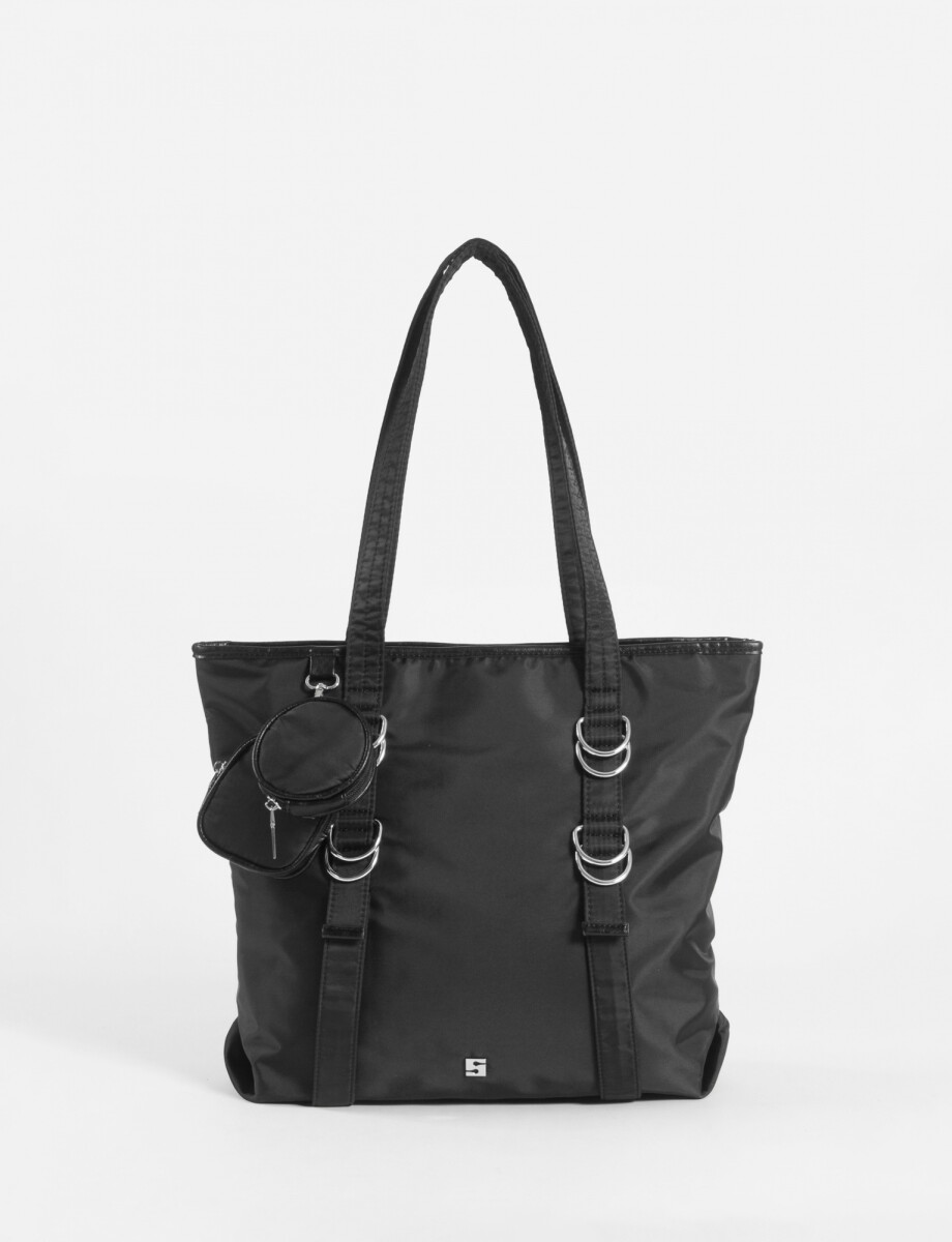 Shopper con monederos removibles - negro 