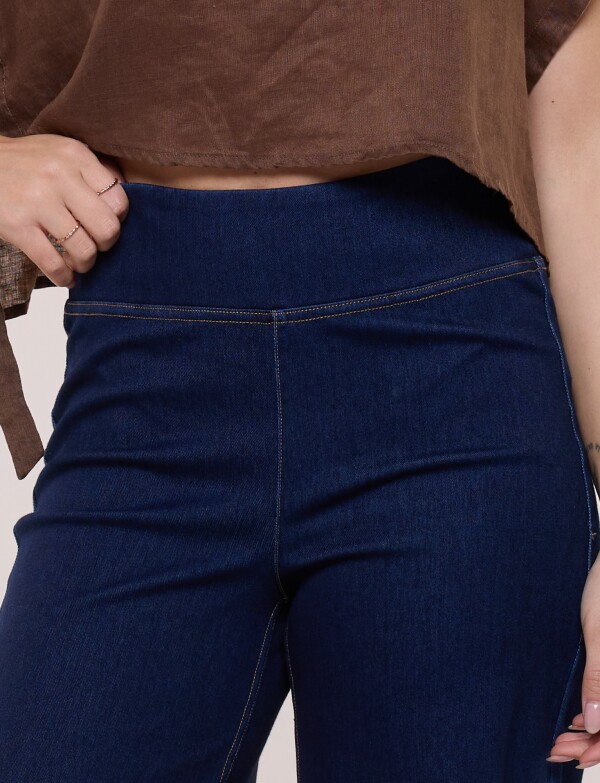 Jegging Estilo Palazzo Con Cintura Elástica JEAN OSCURO