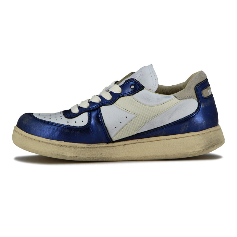 Diadora MI BASKET LOW METALLIC DIRTY Blanco-Azul