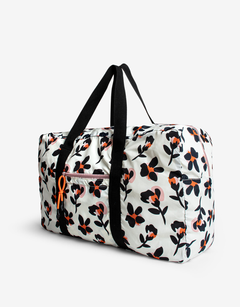 Porta Cosméticos Bolso Bolso Plegable Con Estampa Floral - Estampado Flores