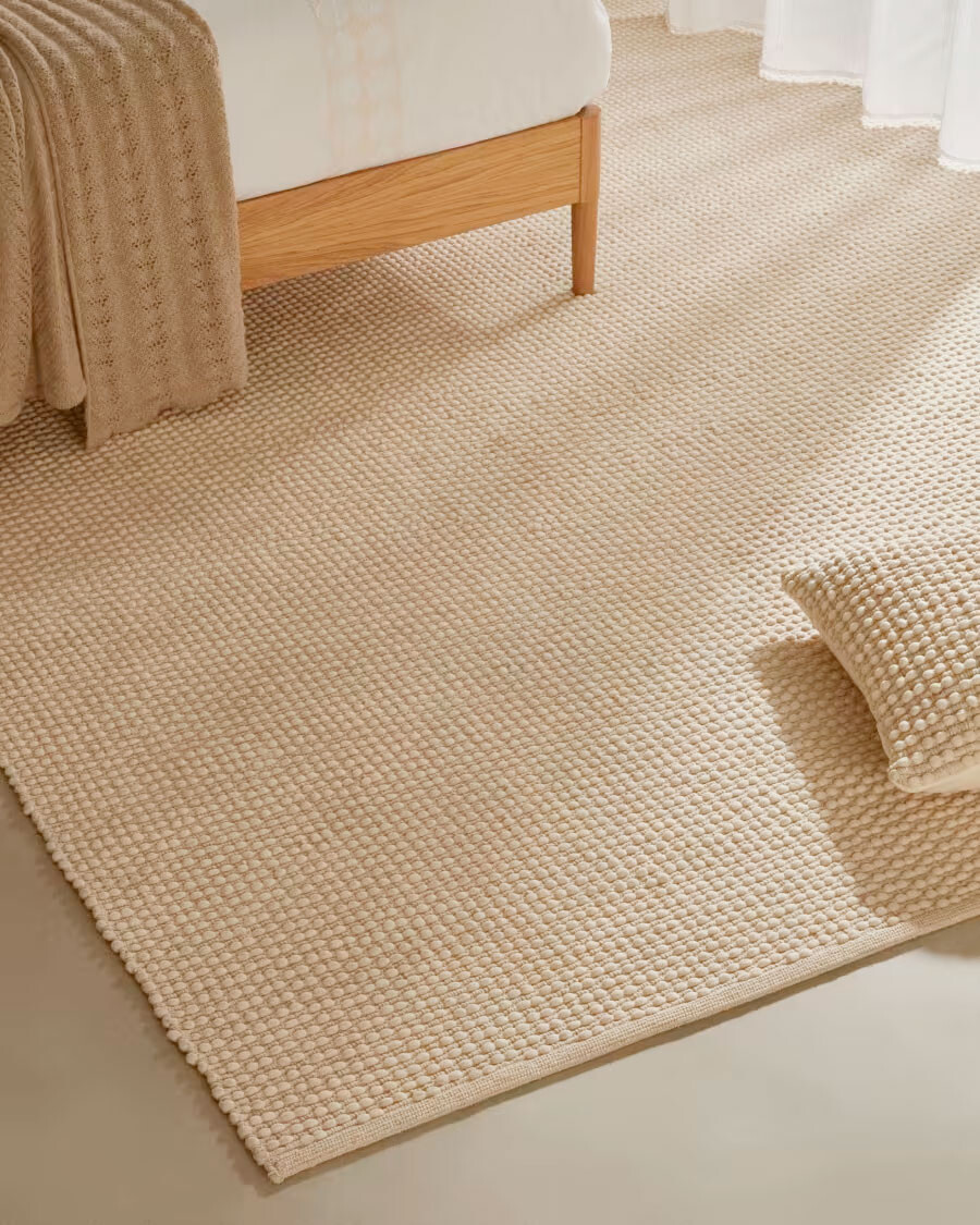 Alfombra Mascarell de algodón y poliéster blanco 200 x 300 cm Alfombra Mascarell de algodón y poliéster blanco 200 x 300 cm