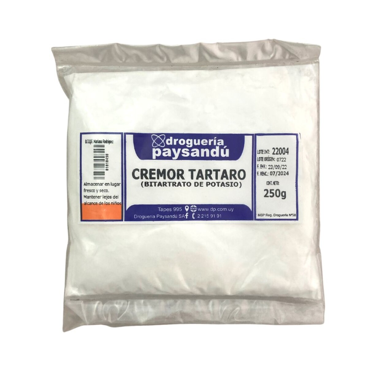 Cremor tártaro - 250 g 