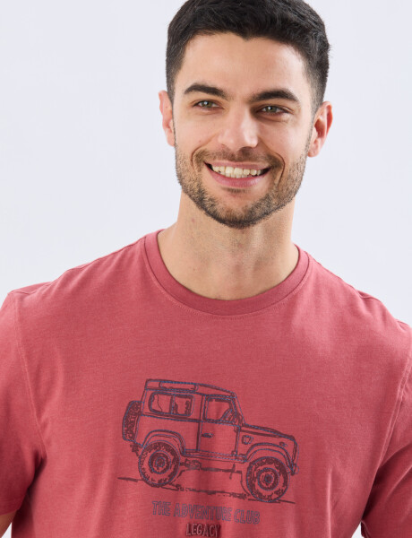 REMERA ESTAMPADA DE ALGODÓN Ladrillo