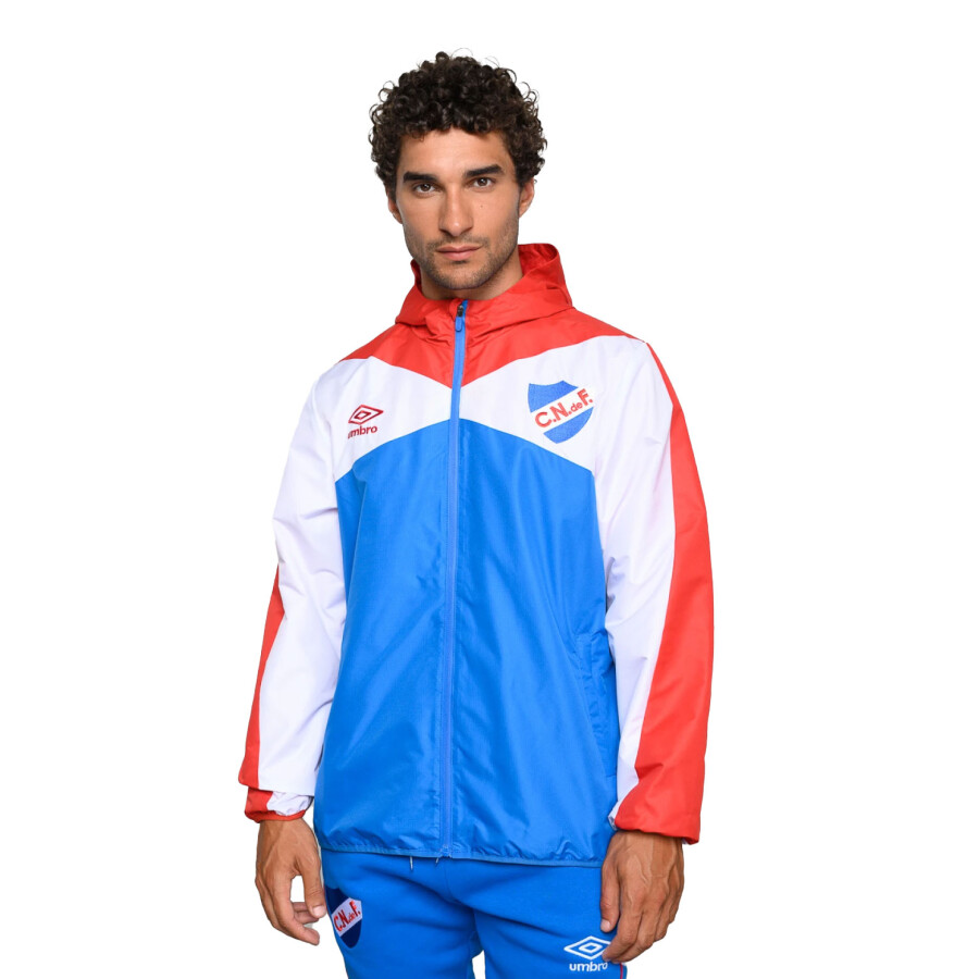 Campera de Hombre Umbro Nylon Pulse Nacional Royal-Blanco-Rojo