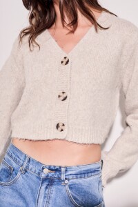 Cardigan Beige Melange