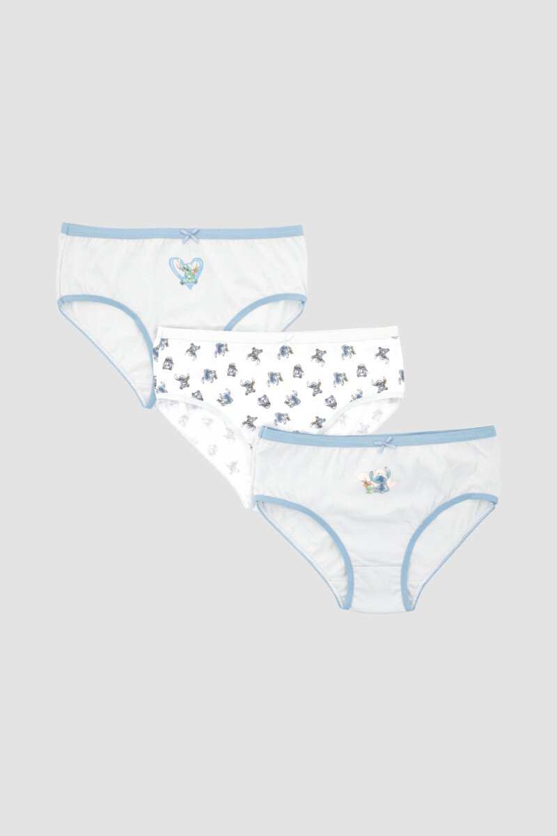 Pack x3 bombachas disney - Celeste antique 