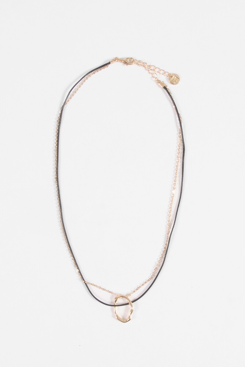 Collar cadena cordón dije dorado