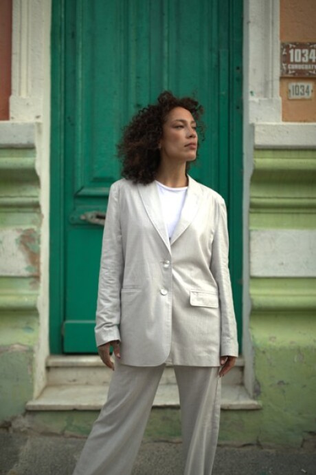 Blazer Sastre Lurex Gris