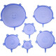 Tapas silicona ajustables reutilizables set 6 Sin Color