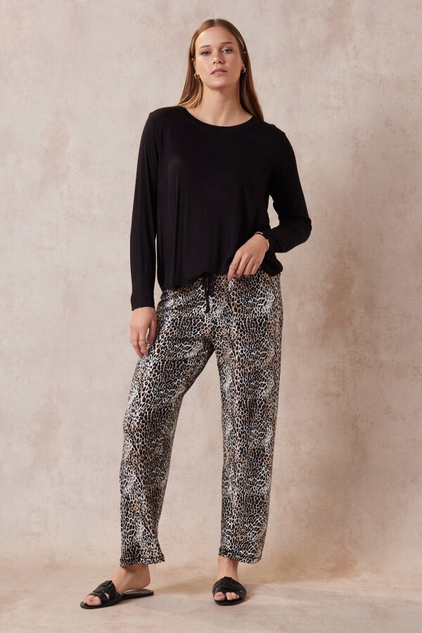 Pijama Con Pantalón NEGRO/MULTI