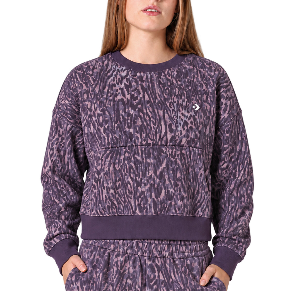 BUZO BASIC CROP HOODIE - CONVERSE 