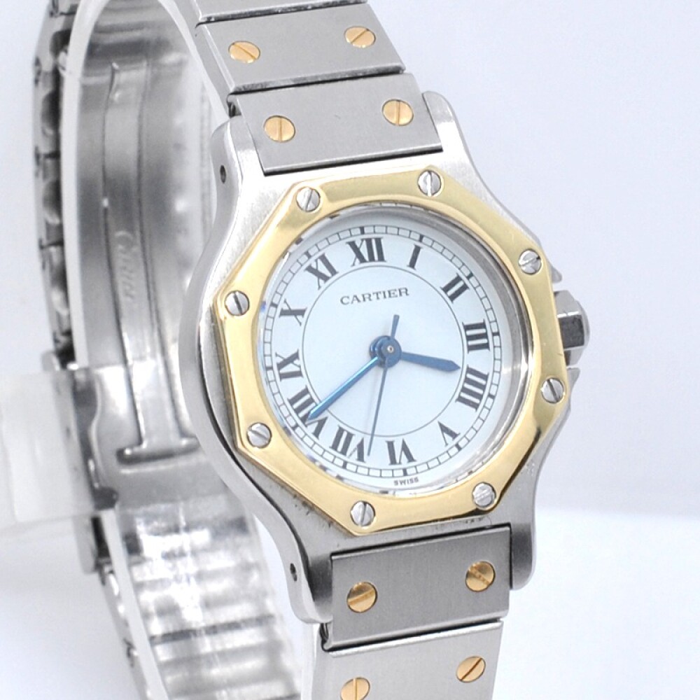 Cartier Santos Octagon dama automático acero y oro 24 mm Cartier Santos Octagon dama automático acero y oro 24 mm