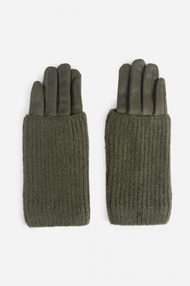 Guantes combinados verde