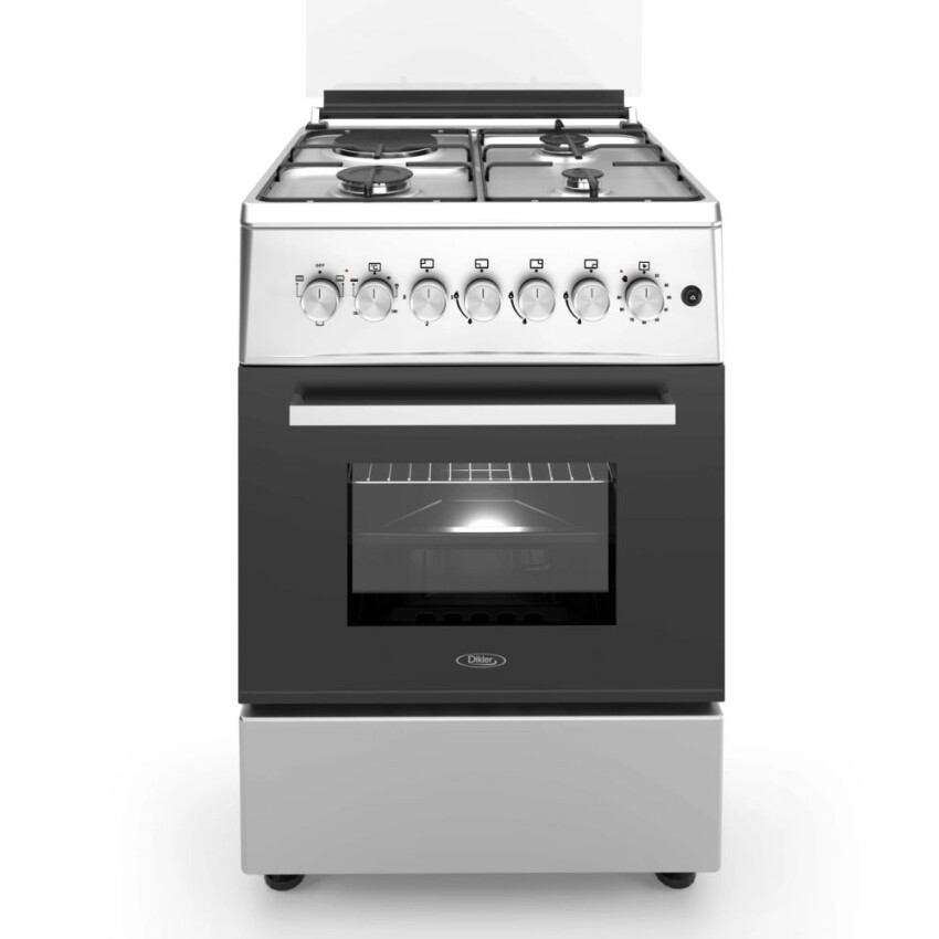 Cocina combinada Dikler 3H+1D D-7 inox. Cocina combinada Dikler 3H+1D D-7 inox.