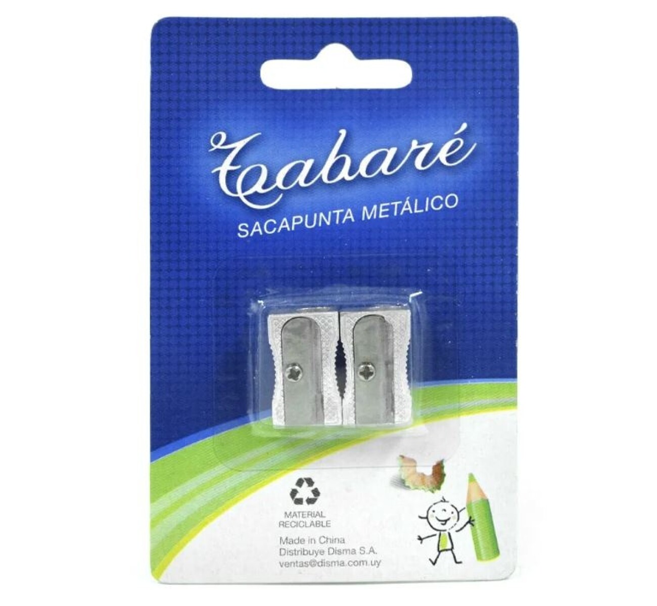 Sacapuntas De Metal Blister x2 Tabaré 